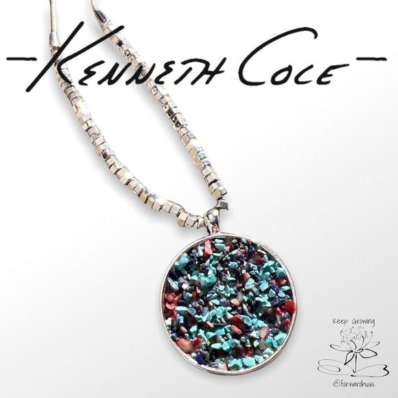 Elegant Silver-tone Kenneth Cole Necklace | 18” + 3” Extension - Picture 1 of 9